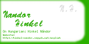 nandor hinkel business card